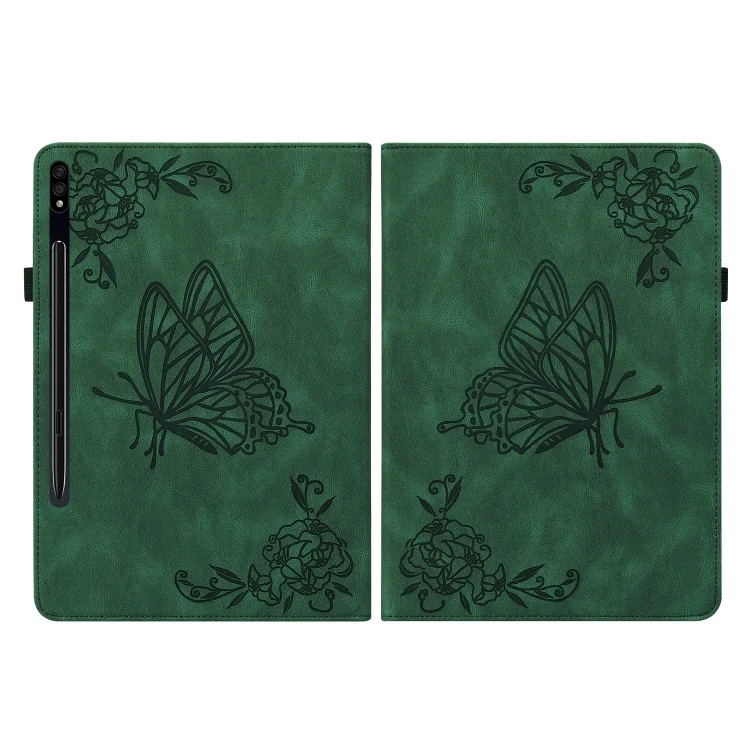 EDA005043302A_1.webp Butterfly Flower Embossed Leather Tablet Case, For Samsung Galaxy Tab S9+, For Samsung Galaxy Tab S7+/S7 FE/S8+, For Samsung Galaxy Tab S5e/T720/T725 - Image 2