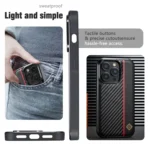 LC.IMEEKE 3 in 1 Carbon Fiber Texture Shockproof Phone Case, For Samsung Galaxy A24, For Samsung Galaxy S24 Ultra 5G, For Samsung Galaxy A15 5G, For Samsung Galaxy S24+ 5G, For Samsung Galaxy A34 5... - Image 2
