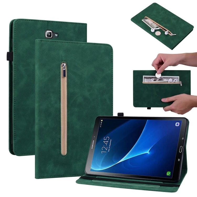 Skin Feel Solid Color Zipper Leather Tablet Case, For Samsung Galaxy Tab А9+, For Samsung Galaxy Tab S9, For Samsung Galaxy Tab S9+, For Samsung Galaxy Tab S5e/T720/T725...