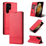AZNS Magnetic Calf Texture Flip Leather Phone Case, For Samsung Galaxy S24 Ultra 5G, For Samsung Galaxy S24+ 5G, For Samsung Galaxy S24 5G