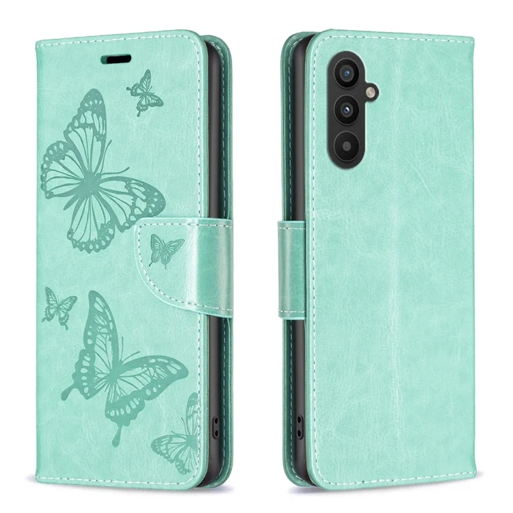 Embossing Two Butterflies Pattern Leather Phone Case, For Samsung Galaxy A25 5G, For Samsung Galaxy A15, For Samsung Galaxy S23 FE 5G