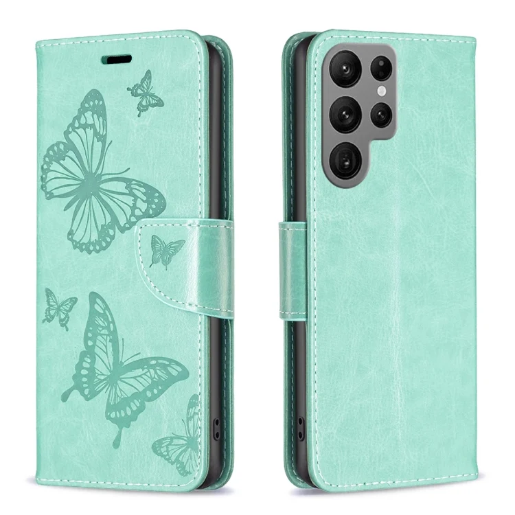 Embossing Two Butterflies Pattern Leather Phone Case, For Samsung Galaxy S24 Ultra 5G, For Samsung Galaxy A35, For Samsung Galaxy A55