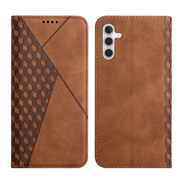 Diamond Splicing Skin Feel Magnetic Leather Phone Case, For Samsung Galaxy S23 FE 5G