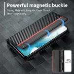 LC.IMEEKE Carbon Fiber Leather Phone Case, For Samsung Galaxy A55 5G, For Samsung Galaxy S24 Ultra 5G, For Samsung Galaxy S23 FE 5G, For Samsung Galaxy A35 5G, For Samsung Galaxy A25 5G... - Image 5