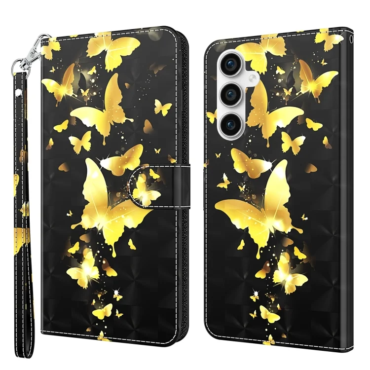 3D Painting Pattern Flip Leather Phone Case, For Samsung Galaxy S23 FE 5G