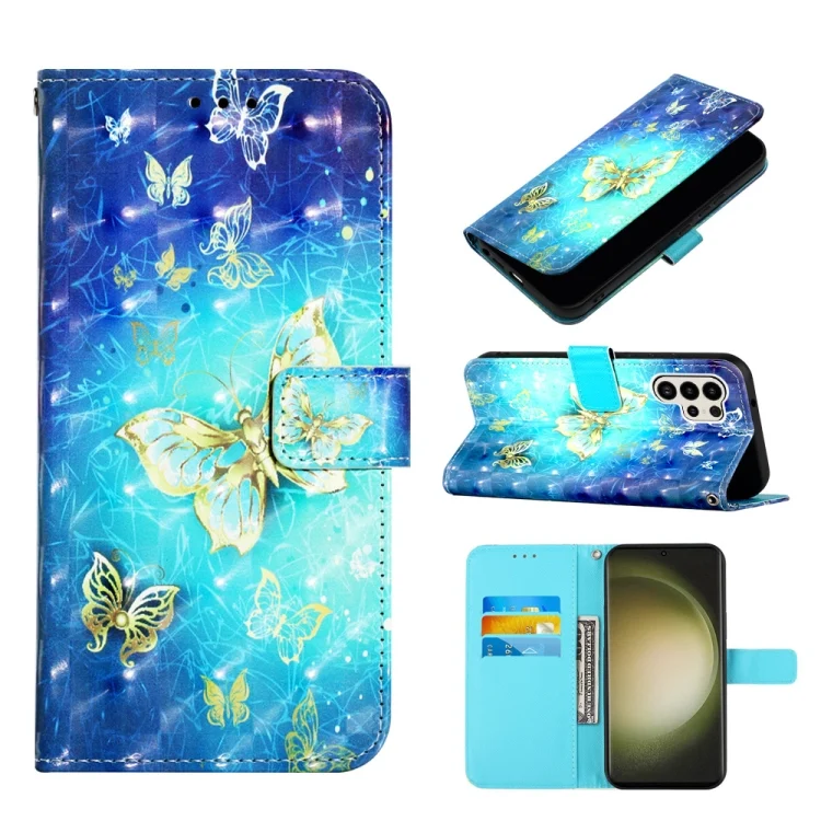 3D Painting Horizontal Flip Leather Phone Case, For Samsung Galaxy S24 Ultra 5G, For Samsung Galaxy S24+ 5G