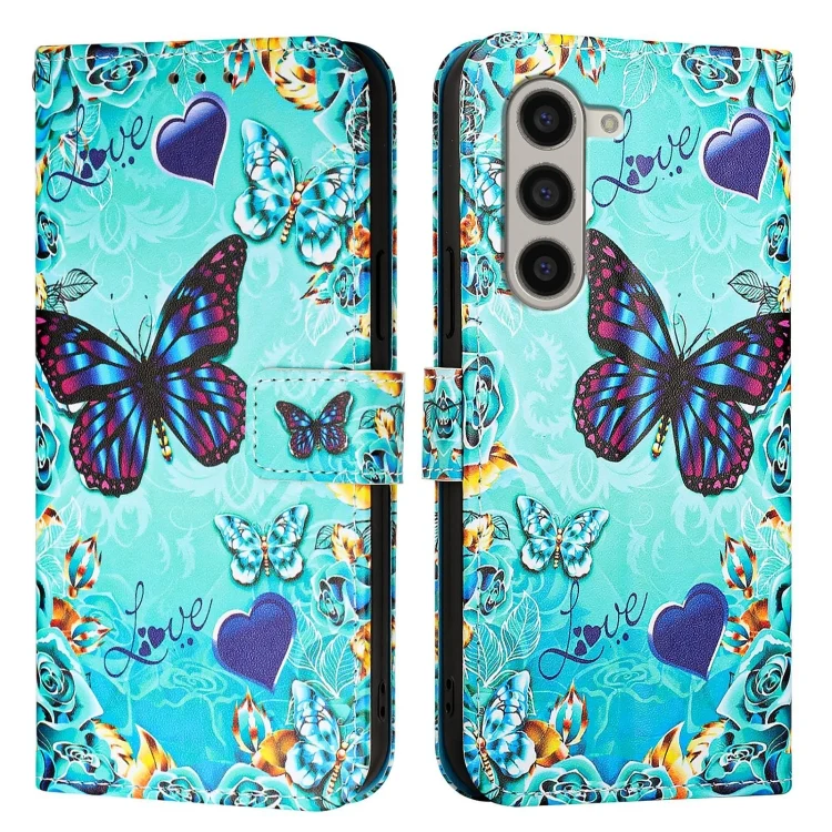 Colored Drawing Pattern Plain Weave Leather Phone Case, For Samsung Galaxy Z Fold6, For Samsung Galaxy M55