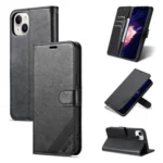 AZNS Sheepskin Texture Flip Leather Phone Case, For iPhone 15