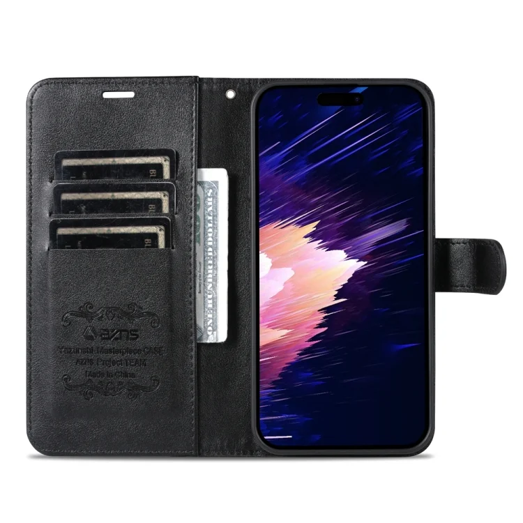 EDA005177901A_3.webp AZNS Sheepskin Texture Flip Leather Phone Case, For iPhone 15 - Image 4