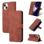 AZNS Skin Feel Calf Texture Flip Leather Phone Case, For iPhone 15