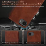 AZNS Skin Feel Calf Texture Flip Leather Phone Case, For iPhone 16e, For iPhone 15 Pro Max, For iPhone 15 Pro, For iPhone 15 Plus - Image 7