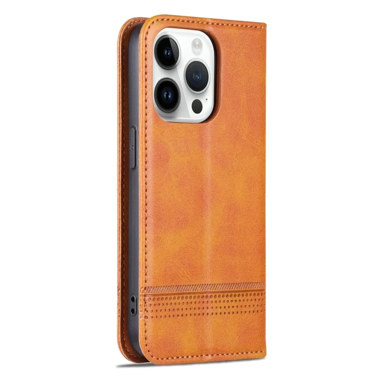 EDA005178802A_2.webp AZNS Magnetic Calf Texture Flip Leather Phone Case, For iPhone 15 Pro - Image 3
