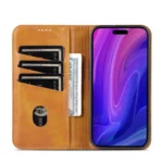 AZNS Magnetic Calf Texture Flip Leather Phone Case, For iPhone 15 Pro - Image 4