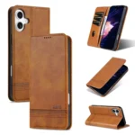 AZNS Magnetic Calf Texture Flip Leather Phone Case, For iPhone 16 Plus, For iPhone 16, For iPhone 15 Pro Max