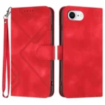 Line Pattern Skin Feel Leather Phone Case, iPhone 16e, For iPhone 15 Pro Max, For iPhone 15 Pro