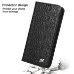 Fierre Shann Crocodile Texture Magnetic Genuine Leather Phone Case, For iPhone 14, For iPhone 14 Pro, For iPhone 14 Pro Max - Image 7