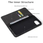 Fierre Shann Crocodile Texture Magnetic Genuine Leather Phone Case, For iPhone 16e, For iPhone 16 Pro Max, For iPhone 16 Pro, For iPhone 16 Plus, For iPhone 16, For iPhone 15 Pro Max... - Image 4