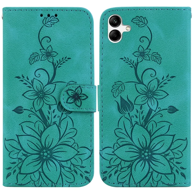 Lily Embossed Leather Phone Case, For Samsung Galaxy A04e / F04 / M04, For Samsung Galaxy A34 5G, For Samsung Galaxy A54 5G