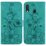 Lily Embossed Leather Phone Case, For Samsung Galaxy A10e / A20e, For Samsung Galaxy A40, For Samsung Galaxy A10 / M10