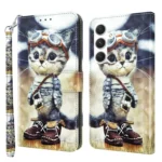 3D Painted Leather Phone Case, For Samsung Galaxy S24 5G