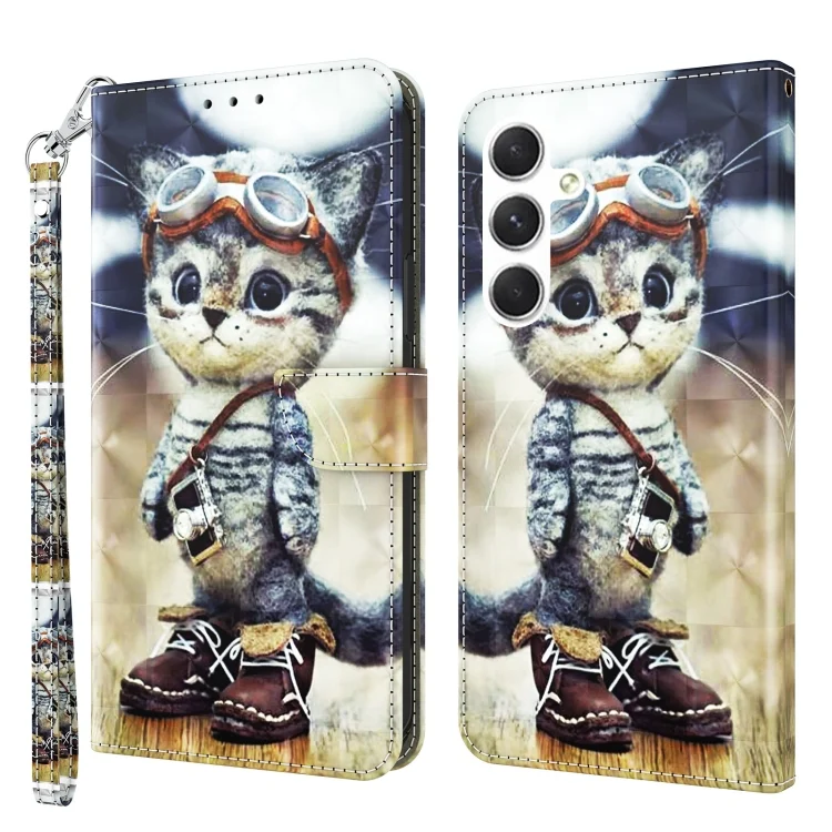 3D Painted Leather Phone Case, For Samsung Galaxy S24 5G