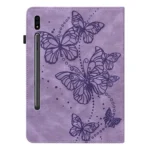 Embossed Butterfly Pattern Leather Tablet Case, For Samsung Galaxy Tab S9 - Image 3