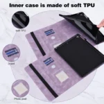 Embossed Butterfly Pattern Leather Tablet Case, For Samsung Galaxy Tab S9 - Image 4
