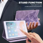 Embossed Butterfly Pattern Leather Tablet Case, For Samsung Galaxy Tab S9 - Image 5