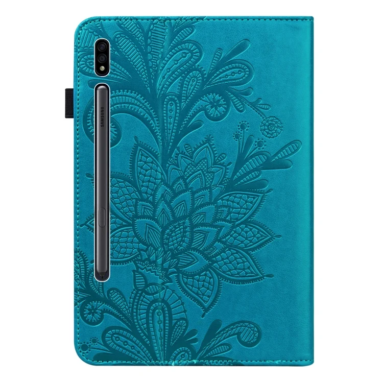 EDA005273601A_2.webp Lace Flower Embossing Pattern Leather Tablet Case, For Samsung Galaxy Tab S9 - Image 3