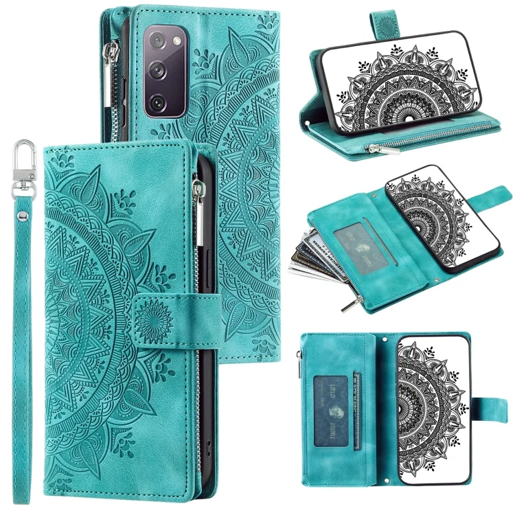 Multi-Card Totem Zipper Leather Phone Case, For Samsung Galaxy S20 FE 4G / 5G, For Samsung Galaxy A51 5G, For Samsung Galaxy S20 Ultra