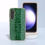 Genuine Leather Weilai Series Nano Electroplating Phone Case, For Samsung Galaxy S23 FE 5G - Image 4