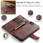 DG.MING Crazy Horse Texture Detachable Magnetic Leather Phone Case, For iPhone 16e, For iPhone 16 Pro Max, For iPhone 16 Pro, For iPhone 16 Plus - Image 5