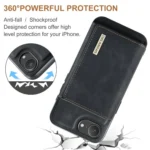 DG.MING M1 Series 3-Fold Multi Card Wallet Leather Phone Case, For iPhone 16e, For iPhone 16 Pro Max, For iPhone 16 Pro, For iPhone 16 Plus - Image 4