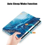 Acrylic 3-folding Painted Smart Leather Tablet Case, For Samsung Galaxy Tab S9, For Samsung Galaxy Tab S9+ - Image 2