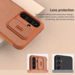 NILLKIN QIN Series Pro Sliding Camera Cover Design Leather Phone Case, For Samsung Galaxy A35, For Samsung Galaxy A55, For Samsung Galaxy S23 FE 5G - Image 4