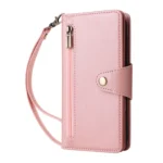 Rivet Buckle 9 Cards Three Fold Leather Phone Case, For iPhone 16, For iPhone 15 Pro Max, For iPhone 15 Pro, For iPhone 15 Plus - Image 2