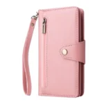 Rivet Buckle 9 Cards Three Fold Leather Phone Case, For iPhone 16e, For iPhone 16 Pro Max, For iPhone 16 Pro, For iPhone 16 Plus - Image 2