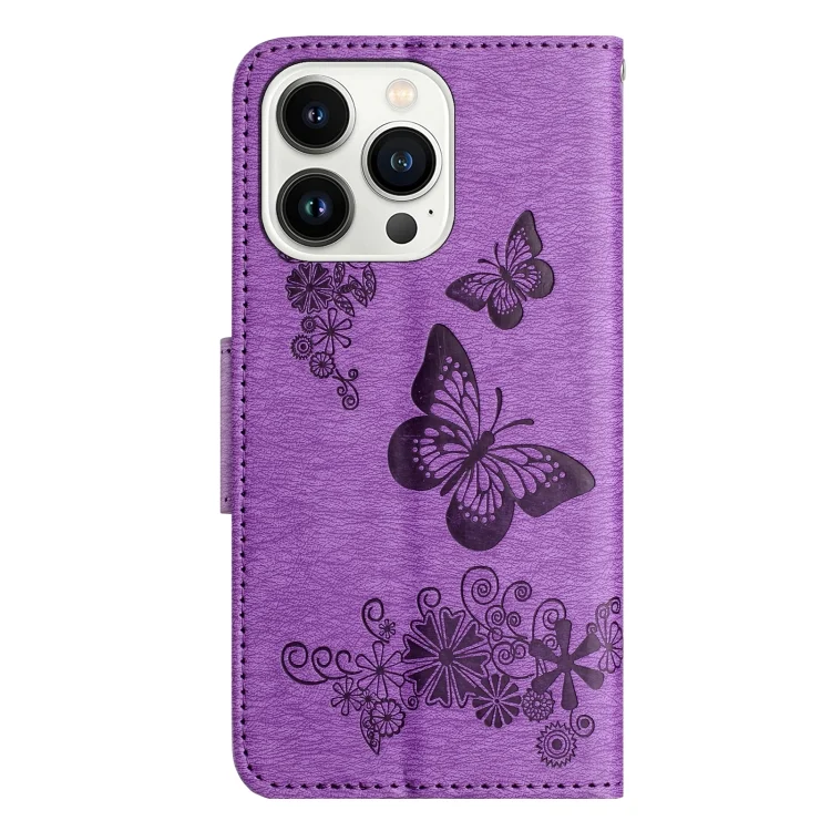 EDA005489807A_2.webp Butterfly Embossed Flip Leather Phone Case, For iPhone 16 Pro, For iPhone 16 Plus - Image 3