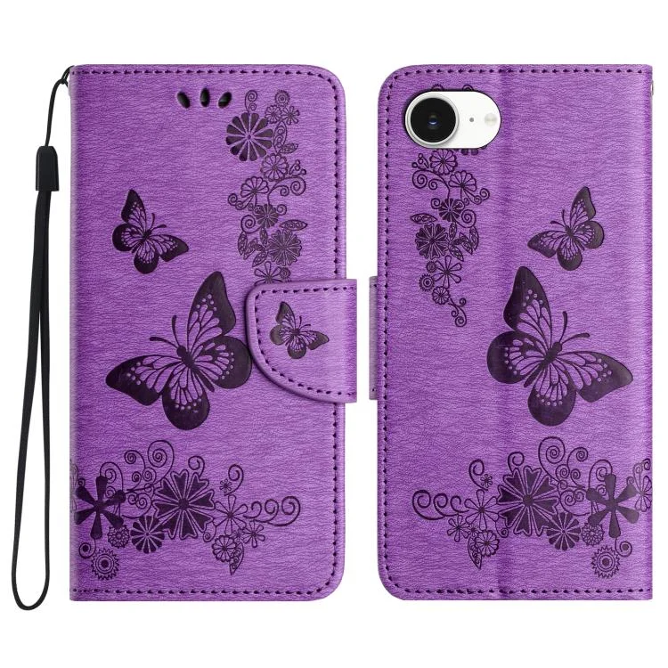 Butterfly Embossed Flip Leather Phone Case, For iPhone 16e, For iPhone 16 Pro Max