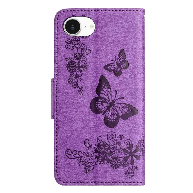 EDA005489809A_2.webp Butterfly Embossed Flip Leather Phone Case, For iPhone 16e, For iPhone 16 Pro Max - Image 3