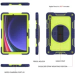 360 Degree Rotation PC Contrast Silicone Tablet Case, For Samsung Galaxy Tab S9 - Image 2