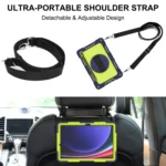 360 Degree Rotation PC Contrast Silicone Tablet Case, For Samsung Galaxy Tab S9 - Image 7