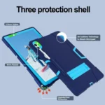 Contrast Color Silicone PC Tablet Case with Holder, For Samsung Galaxy Tab S9+ - Image 5