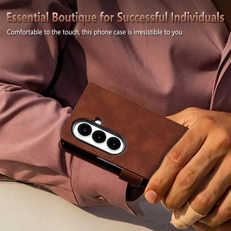 EDA005681509A_6.webp AZNS Skin Feel Calf Texture Flip Leather Phone Case, For Samsung Galaxy Z Fold7 5G, For Samsung Galaxy Z Flip6 5G, For Samsung Galaxy Z Fold6 5G, For Samsung Galaxy Z Fold5 - Image 7
