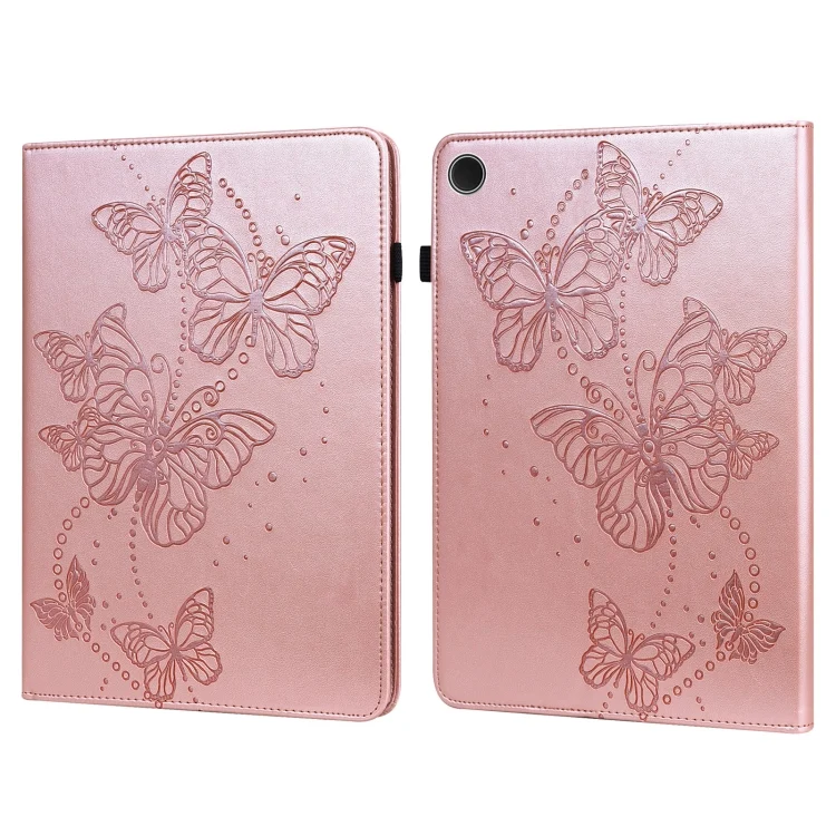 Embossed Butterfly Pattern Horizontal Flip Leather Tablet Case, For Samsung Galaxy Tab A9+, For Samsung Galaxy Tab A9, For Samsung Galaxy Tab S9