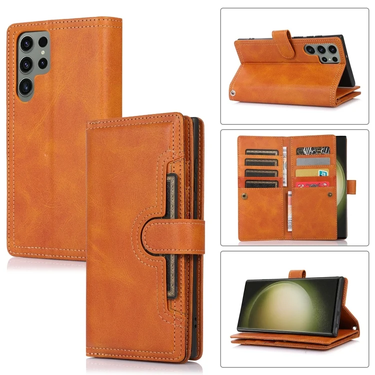 Wristband Card Slot Leather Phone Case, For Samsung Galaxy S24 Ultra 5G, For Samsung Galaxy S23 Ultra 5G, For Samsung Galaxy S24+ 5G