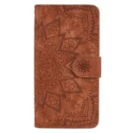 Mandala Embossed Dual-Fold Calf Leather Phone Case, For iPhone 16, For iPhone 15 Pro Max, For iPhone 15 Pro, For iPhone 15 Plus - Image 2