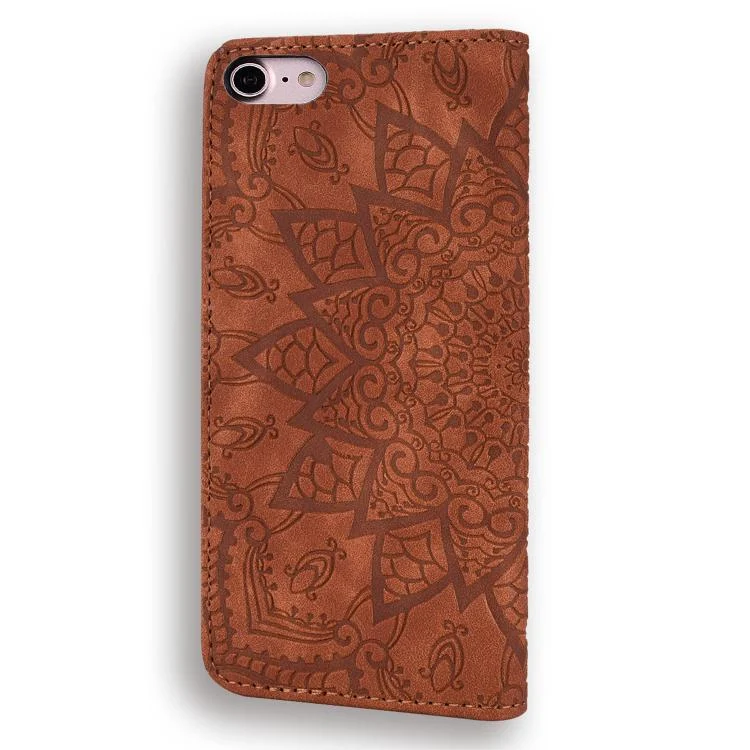 EDA005750509A_2.webp Mandala Embossed Dual-Fold Calf Leather Phone Case, For iPhone 16e, For iPhone 16 Pro, For iPhone 16 Pro Max, For iPhone 16 Plus - Image 3