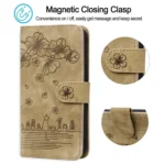 Cartoon Sakura Cat Embossed Leather Phone Case, For iPhone 15, For iPhone 14 Plus, For iPhone 14, For iPhone 14 Pro - Image 5