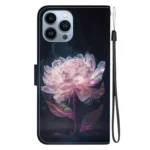 Crystal Texture Colored Drawing Leather Phone Case, For iPhone 15 Pro Max - Image 3